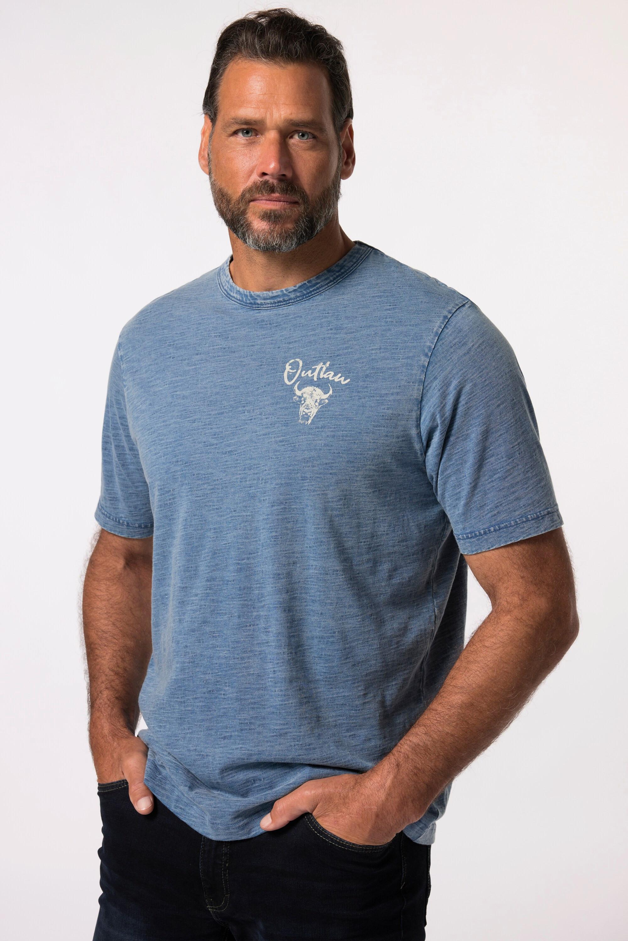 JP1880 Halbarm Brustprint Vintage Look T-Shirt  