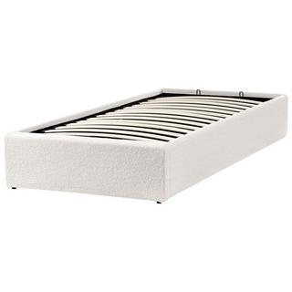 Beliani Lit ottoman sans tête de lit en Bouclé Scandinave DINAN  