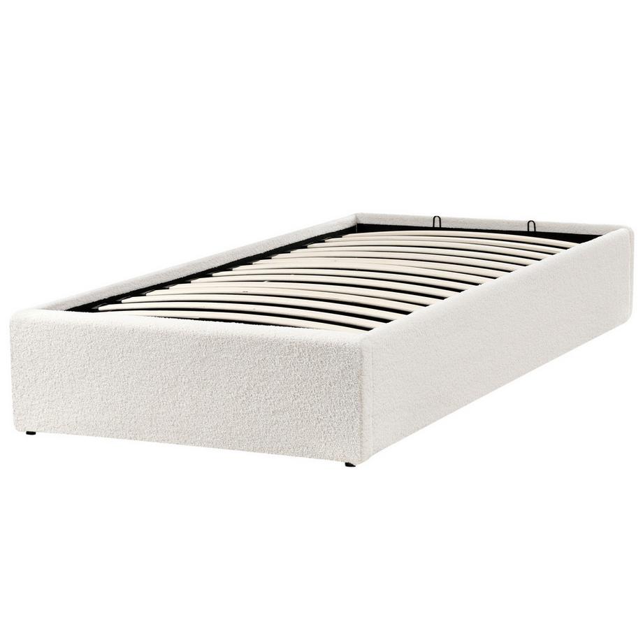 Beliani Letto con ottomano senza testata en Bouclé Minimalista DINAN  