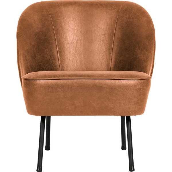 mutoni Fauteuil Vogue cuir recyclé cognac  