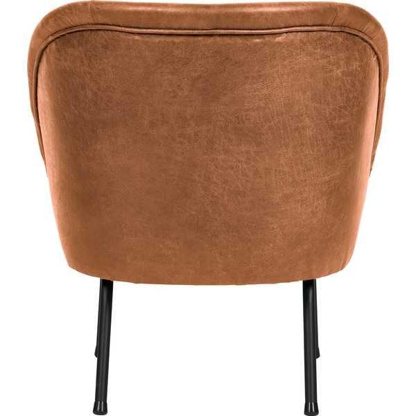 mutoni Fauteuil Vogue cuir recyclé cognac  