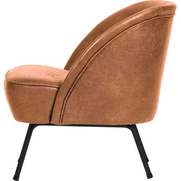 mutoni Fauteuil Vogue cuir recyclé cognac  