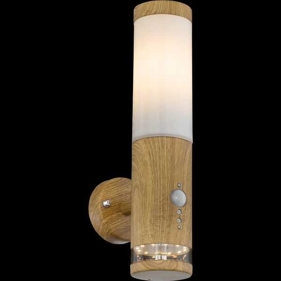 mutoni Lampe d'extérieur Jaicy inox aspect bois 1xE27 LED  