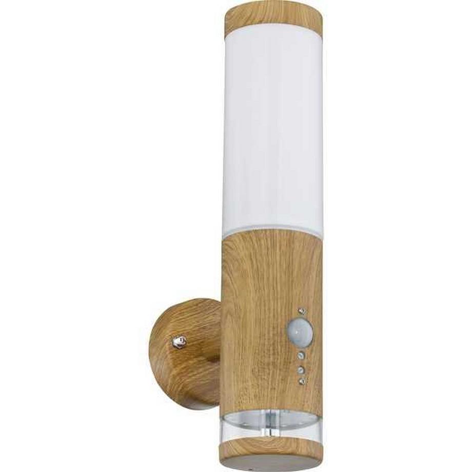 mutoni Lampe d'extérieur Jaicy inox aspect bois 1xE27 LED  