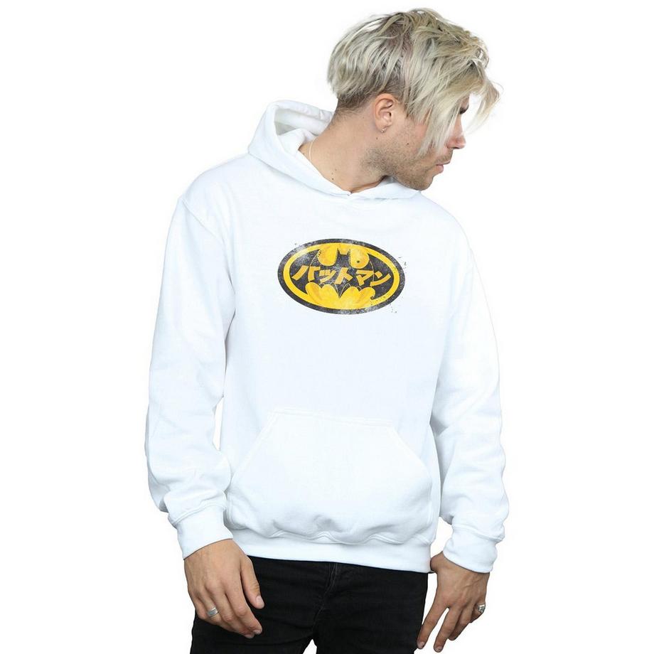 DC COMICS Batman Japanese Logo Felpa con Cappuccio  