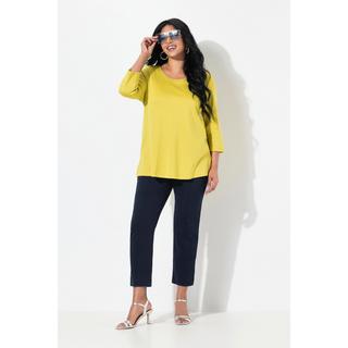 Ulla Popken Biesen Schmales Bein Elastikbund Schlitze Hose  