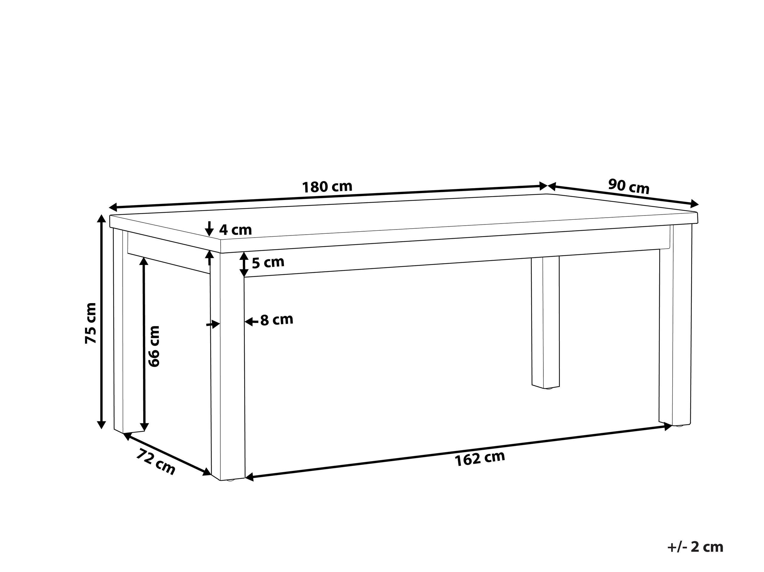 Beliani Tavolo da pranzo da giardino en Cemento fibrorinforzato Industriale OSTUNI  