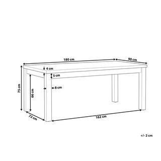 Beliani Tavolo da pranzo da giardino en Cemento fibrorinforzato Industriale OSTUNI  