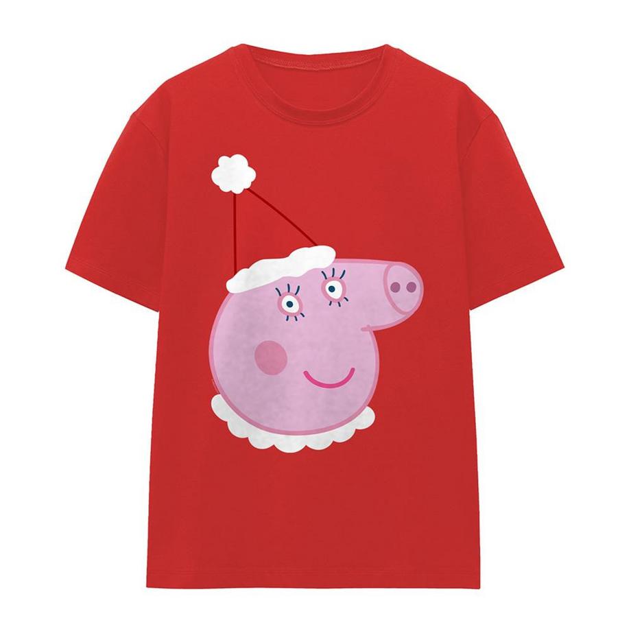 T-ShirtMotif Maman Pig Motiftyle Bonnet Du Père Noël