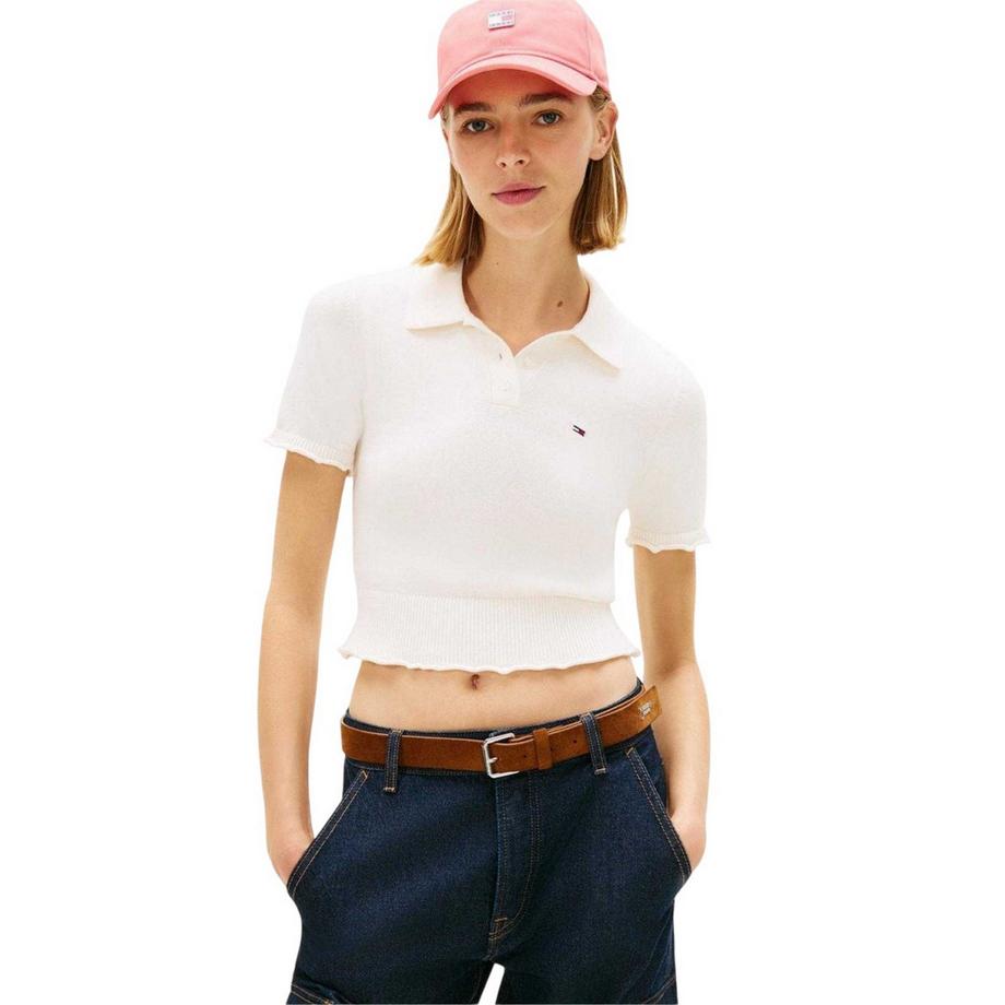 TOMMY JEANS Polo tricoté avec logo brodé  