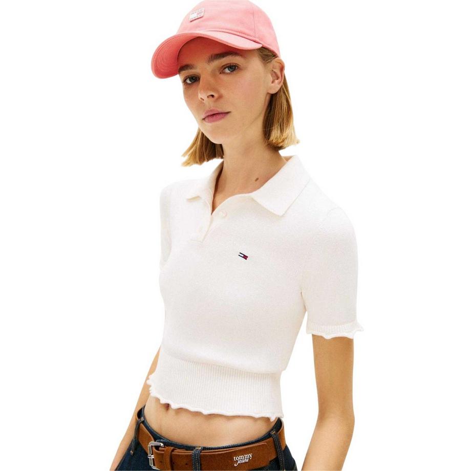 TOMMY JEANS Polo tricoté avec logo brodé  