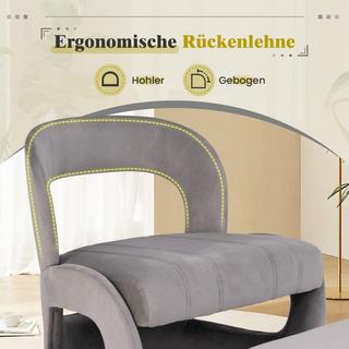 Northio Poltroncina con sgabello poltrona relax oversize con schienale aperto e seduta ampia  