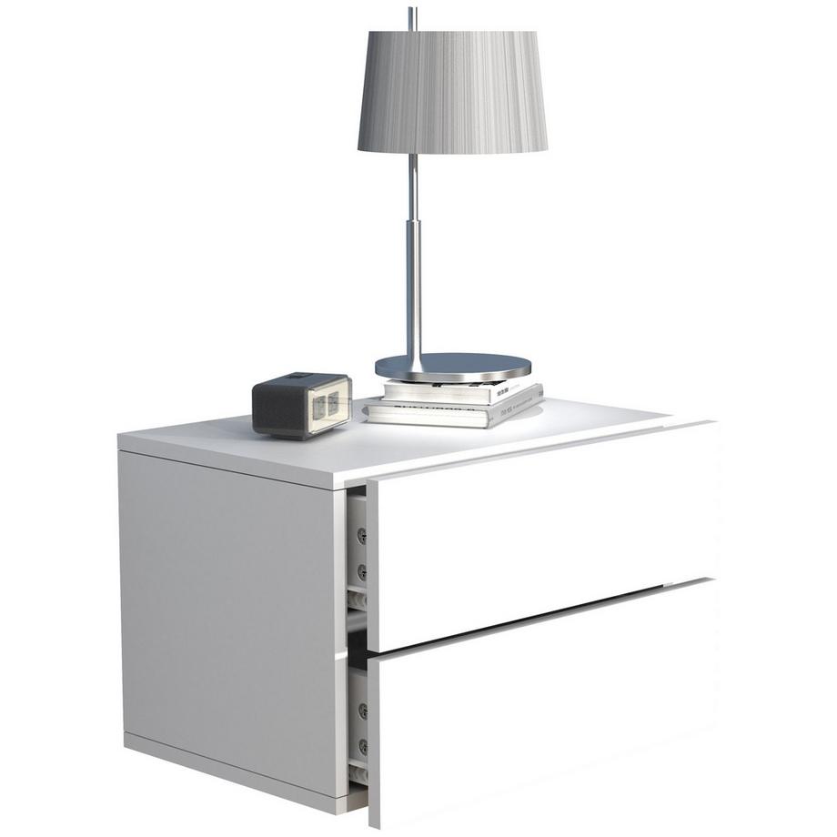 VCM Tiroir mural en bois Table de chevet murale Tiroir Console Table de chevet Usal L 45 cm  