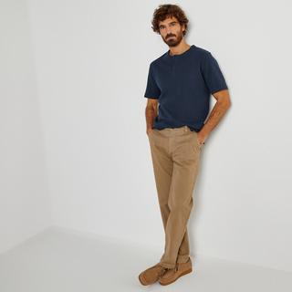 La Redoute Collections T-Shirt mit Henley-Ausschnitt und kurzen Ärmeln  