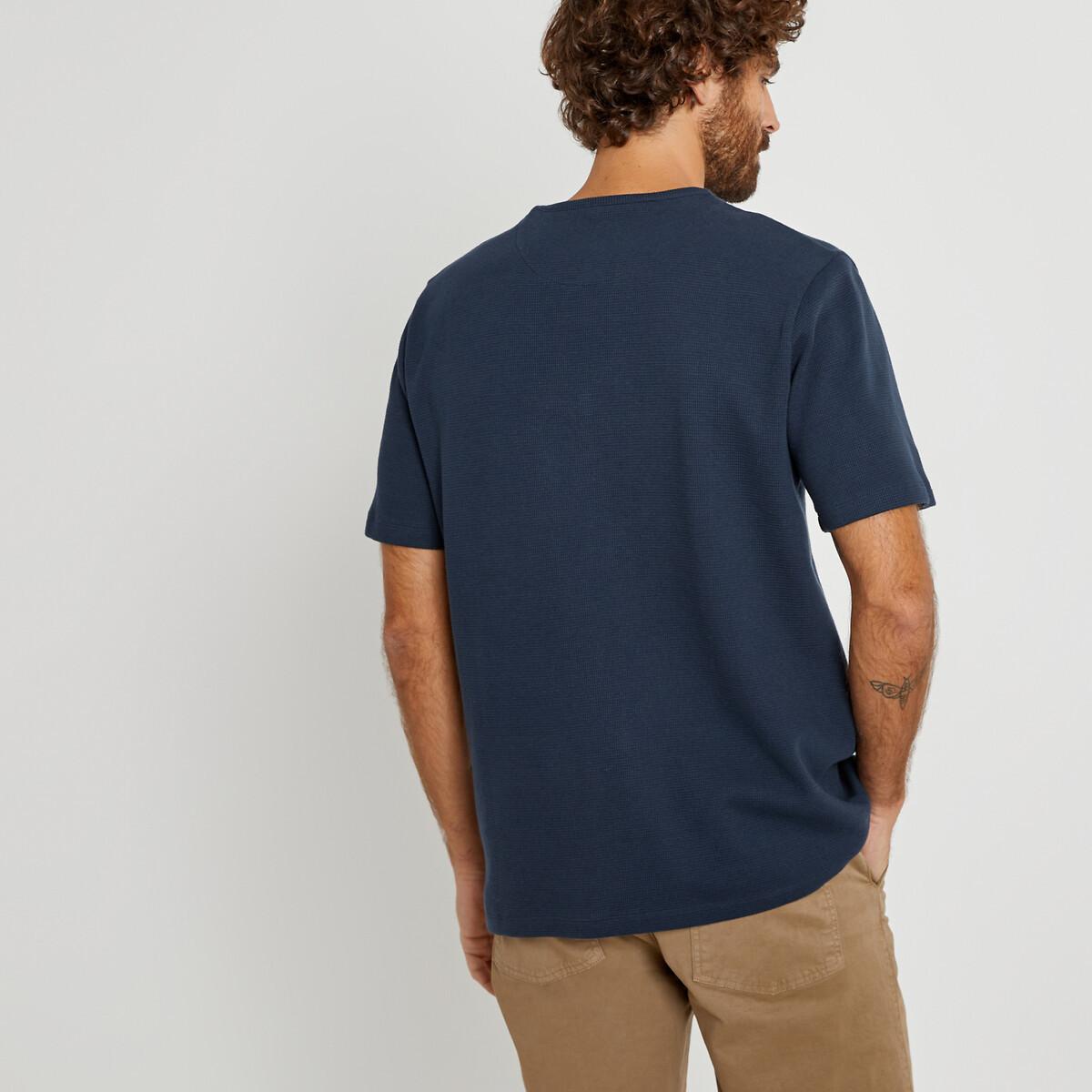 La Redoute Collections T-Shirt mit Henley-Ausschnitt und kurzen Ärmeln  