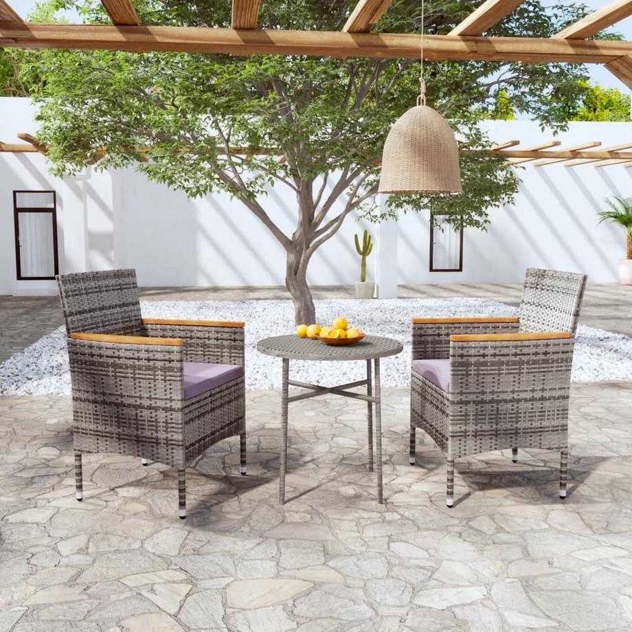 VidaXL set da pranzo da giardino Polirattan  