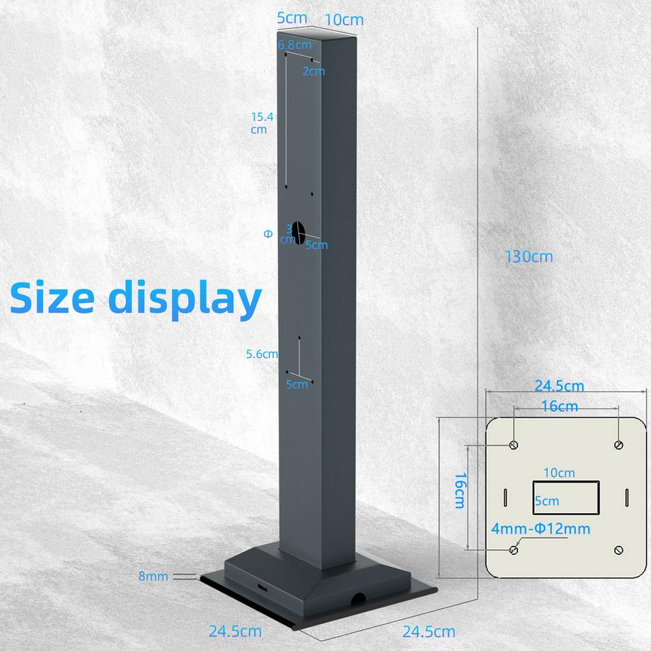 JATRHG  JATRHG Eiffelturm Montageständer - PEDESTAL SINGLE für EV-Ladesäulen eMobility 