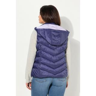 Ulla Popken Gilet Trapuntato Idrorepellente Cappuccio Staccabile Senza Maniche  
