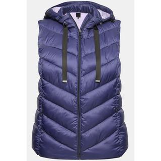 Ulla Popken Gilet Trapuntato Idrorepellente Cappuccio Staccabile Senza Maniche  