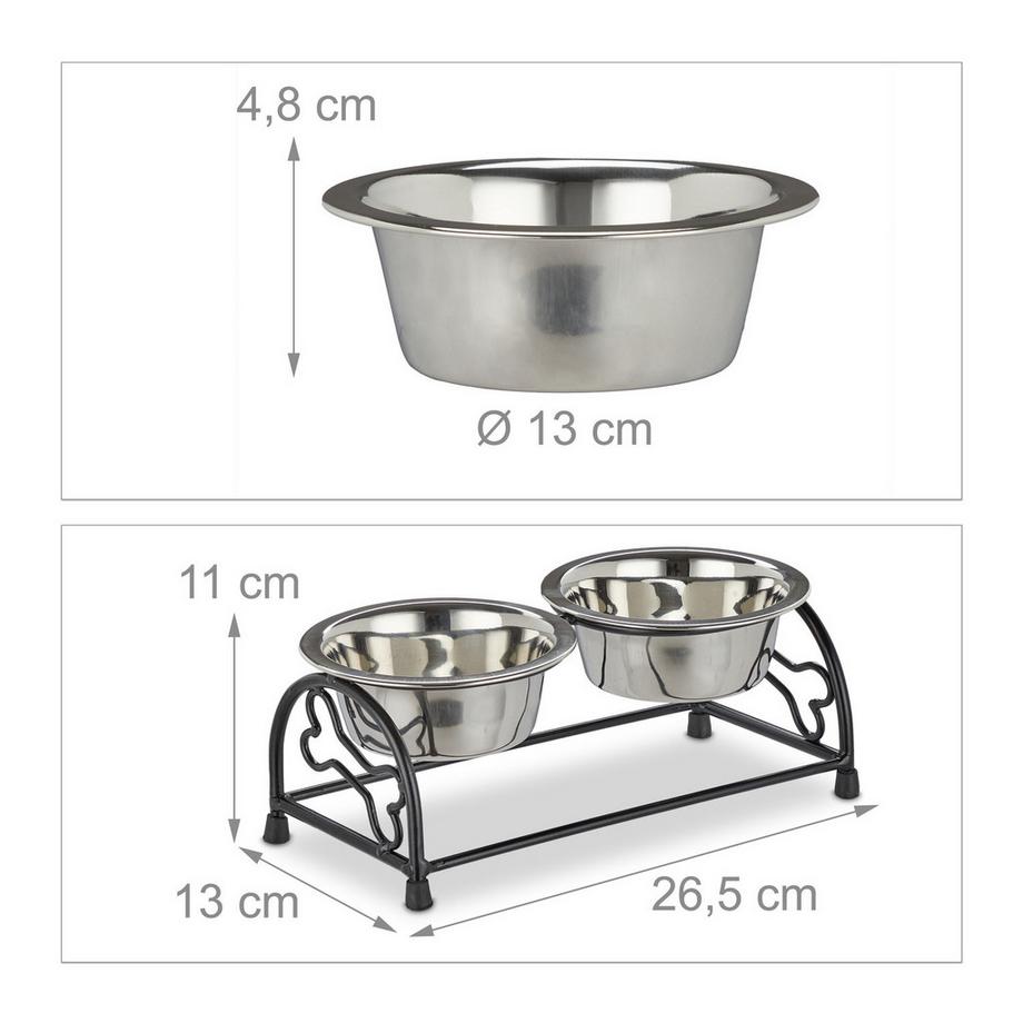 B2X  Ensemble de gamelles pour chien avec support 