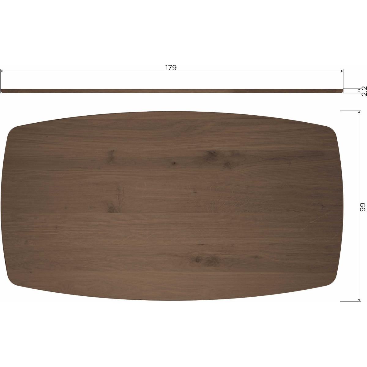 mutoni Tavolo da pranzo Tablo rovere cashmere marrone 180x100  