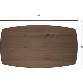 mutoni Tavolo da pranzo Tablo rovere cashmere marrone 180x100  