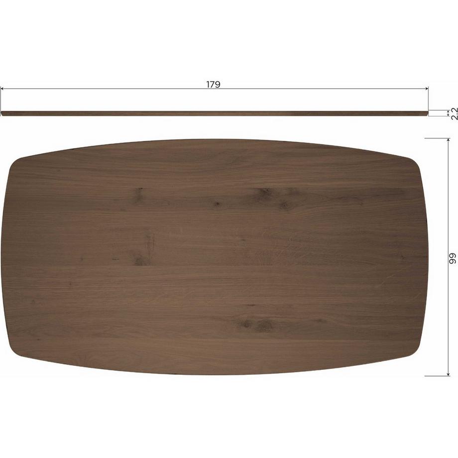 mutoni Table de salle à manger Tablo chêne cashmere brown 180x100  