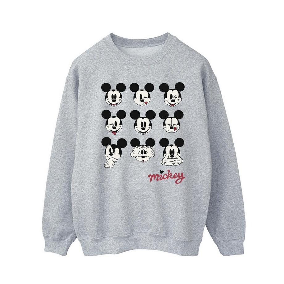 Disney Mickey Mouse Emoticon Stampa Felpa  