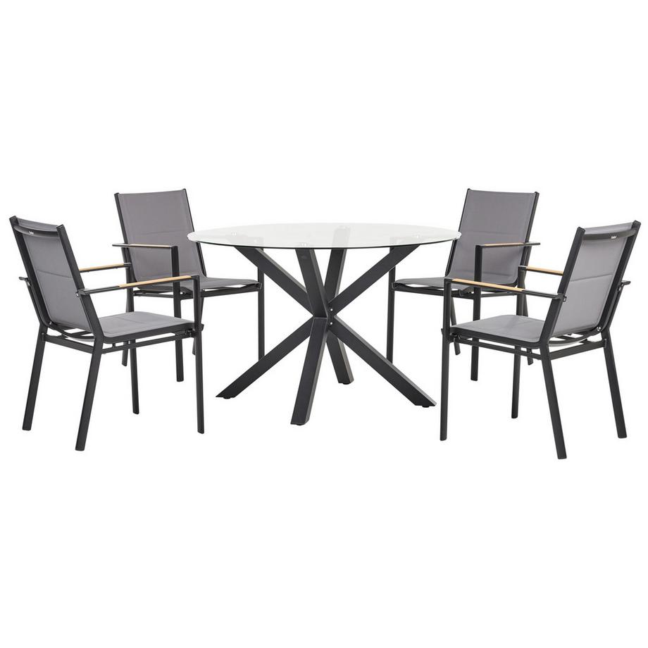 Salle à manger de jardin avec chaises en Aluminium  MALETTO/BUSSETO