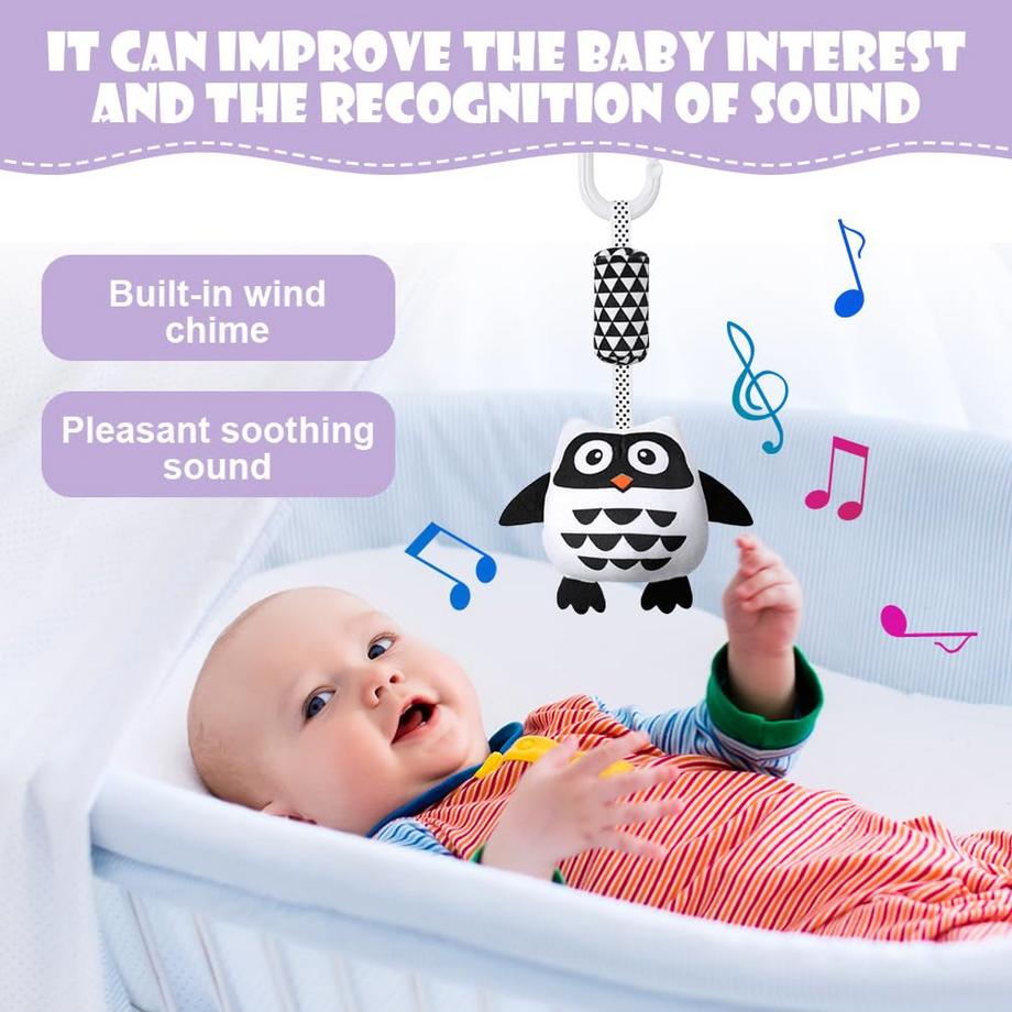 Activity-board  Jouet pour poussette, 3Pcs hanging rattle toy, toy, baby hanging toy, newborn car seat sensory learning toy 