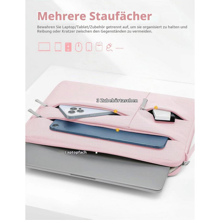 Only-bags.store Fodero per laptop con tasche anteriori  