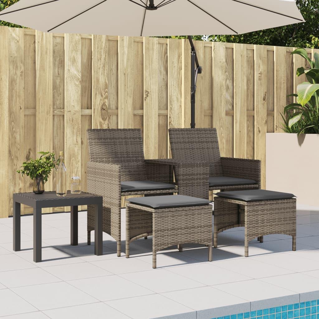 VidaXL Canapé de jardin rotin synthétique  