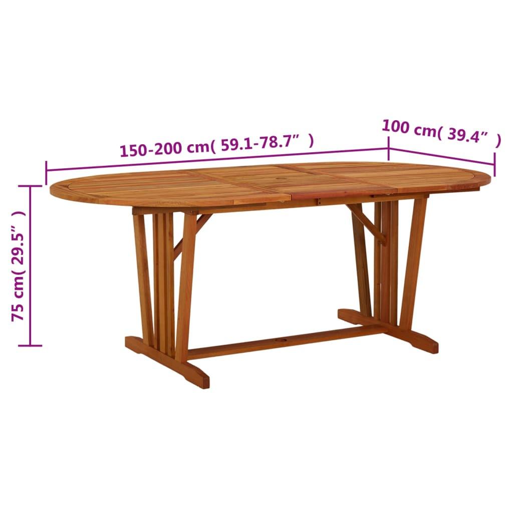 VidaXL Table de jardin bois  