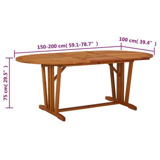 VidaXL Table de jardin bois  