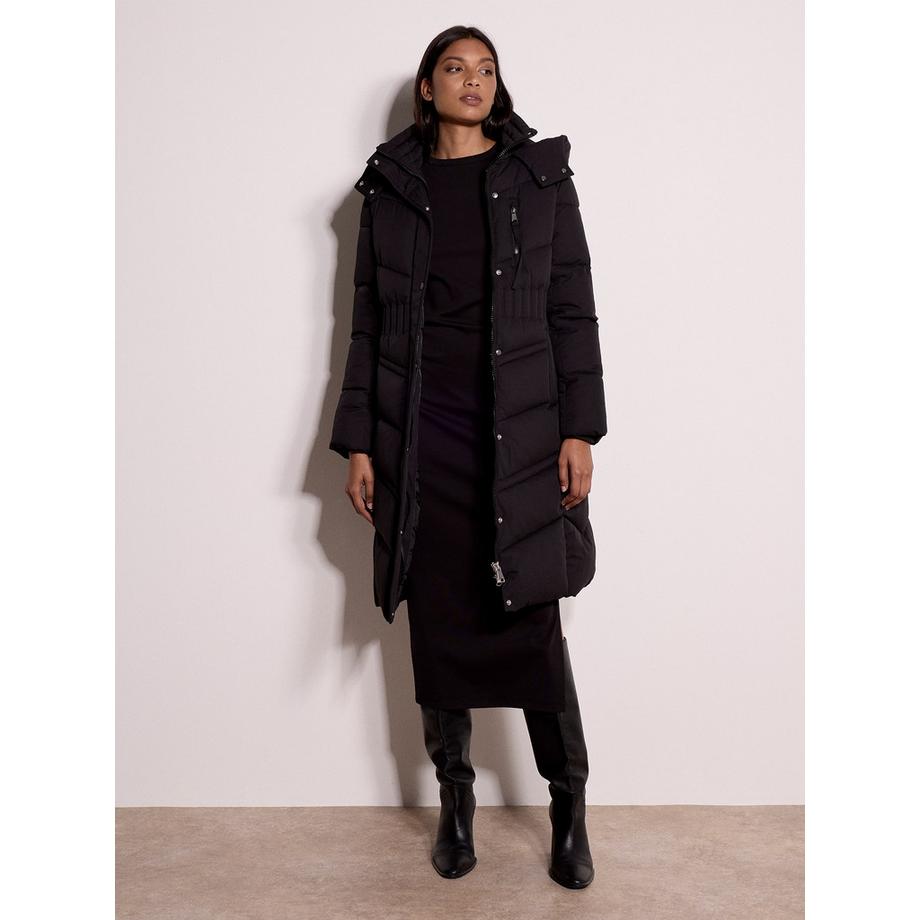 APRICOT Manteau matelassé long à ceinture  