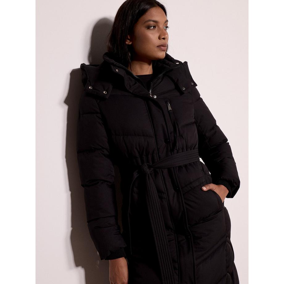 APRICOT Manteau matelassé long à ceinture  