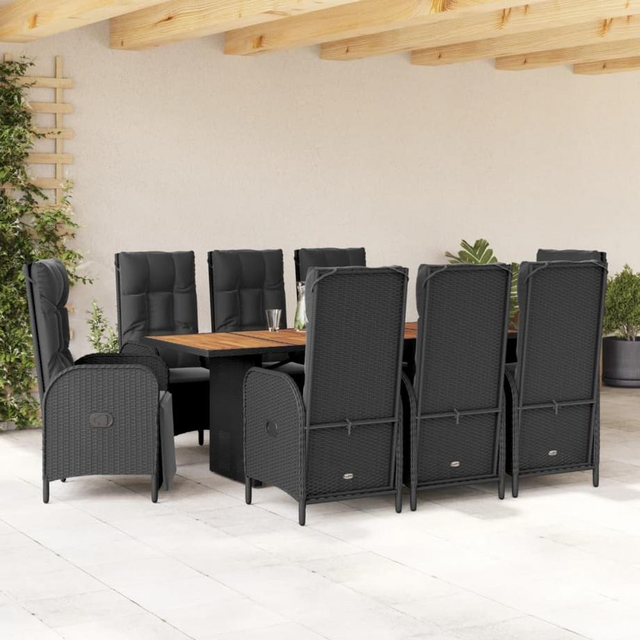 VidaXL Ensemble à manger de jardin rotin synthétique  