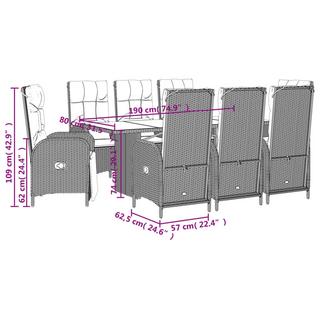 VidaXL Garten essgruppe poly-rattan  