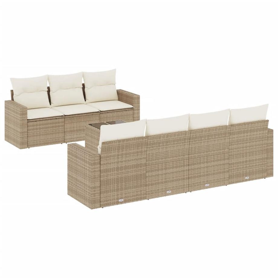 set divano da giardino Polirattan