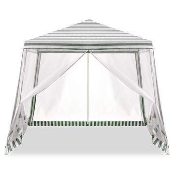 Tenda da giardino per feste, gazebo commerciale, bianco 2,4 x 2,4 m