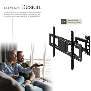 Tectake  TV Wandhalterung neigbar, schwenkbar für 32" (81cm) - 100" (254cm), VESA max.: 600x400, bis 60kg 