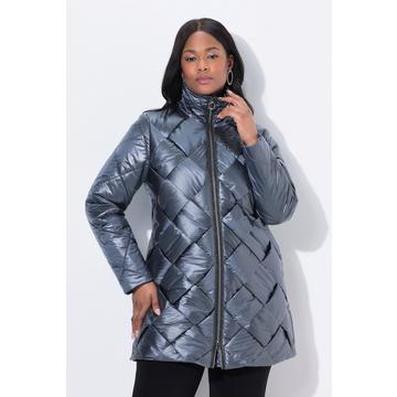 Steppjacke, Flechtoptik, Stehkragen, Two-Tone-Stepp