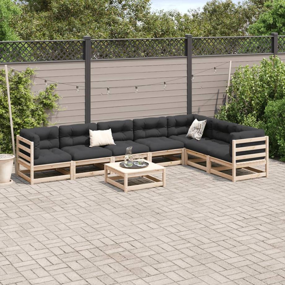 VidaXL Salon de jardin bois de pin  