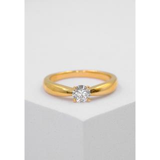 MUAU Schmuck  Bague Solitaire Diamant 0.40ct. or jaune 750 