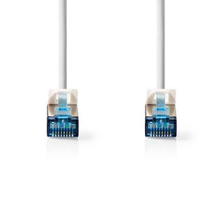 Nedis  Câble réseau CAT6a | S/FTP | RJ45 mâle | RJ45 mâle | 1.00 m | Snagless | Rond | LSZH | Blanc | Label 