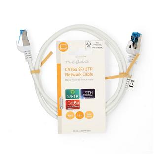 Nedis  Câble réseau CAT6a | S/FTP | RJ45 mâle | RJ45 mâle | 1.00 m | Snagless | Rond | LSZH | Blanc | Label 