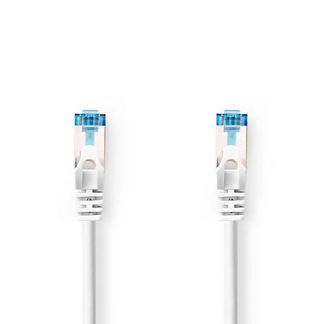 Nedis  CAT6a Netzwerkkabel | S/FTP | RJ45 Stecker | RJ45 Stecker | 1,00 m | Snagless | Rund | LSZH | Weiß | Etikett 