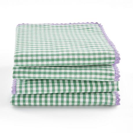 La Redoute Intérieurs Lot de 4 serviettes de table coton/lin Trattoria  