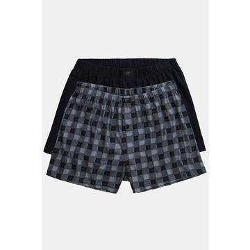 Boxershorts, 2er-Pack, Jersey, Mustermix