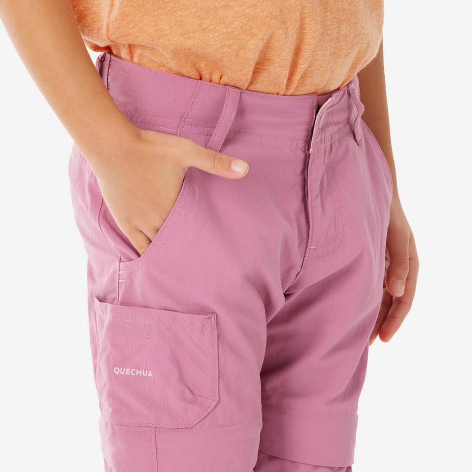QUECHUA  Modulare Wanderhose Kinder 2-6 Jahre, MH500 rosa 